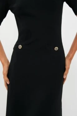 Black Knit Fit And Flare Mellor Midi Dress -Urban Motion tyvHU1QmIeqddDC6i2GoSpNJkEcTA0ow 1