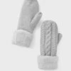 Light Grey Flurry Lined Mitten