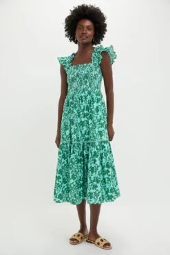 Mint Julep Floral Eleanor Midi Dress