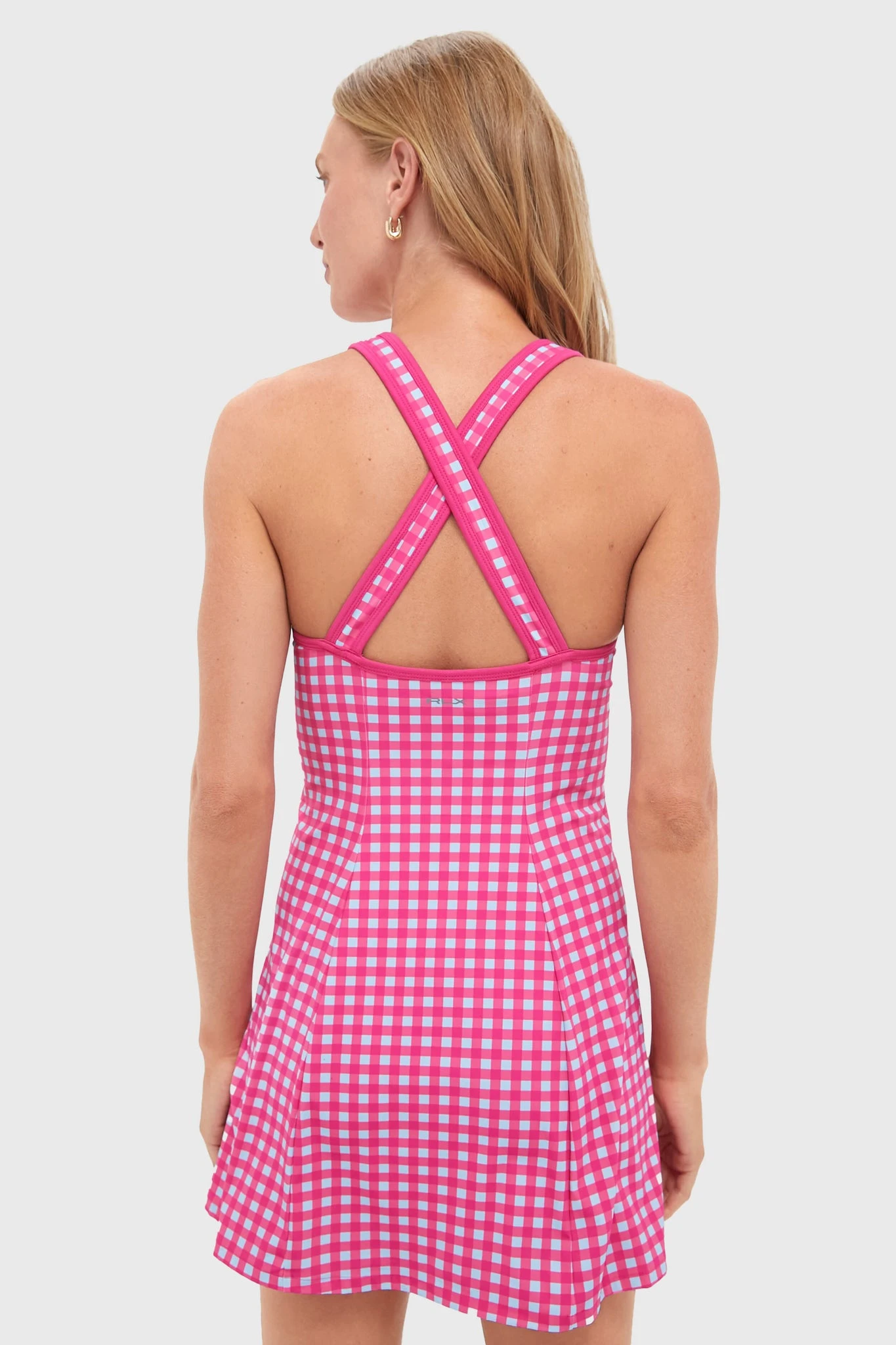 Gingham Sleeveless Dry Wick Tennis Dress 6 Gingham Sleeveless Dry Wick Tennis Dress - Image 4