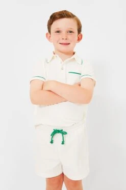 Exclusive Green Piping White Marco Polo