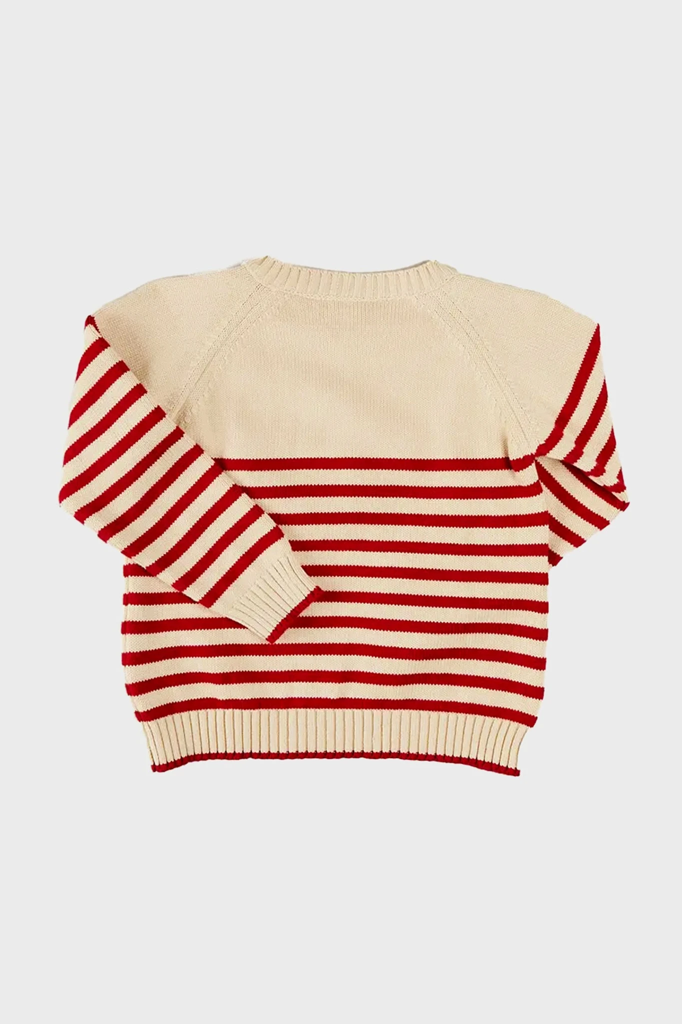 Whale Intarsia Striped Jumper In Red 5 Whale Intarsia Striped Jumper In Red - Image 3
