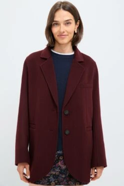 Vanessa Bruno Burgundy Marc Blazer
