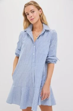 Blue Stripe Callahan Shirt Dress