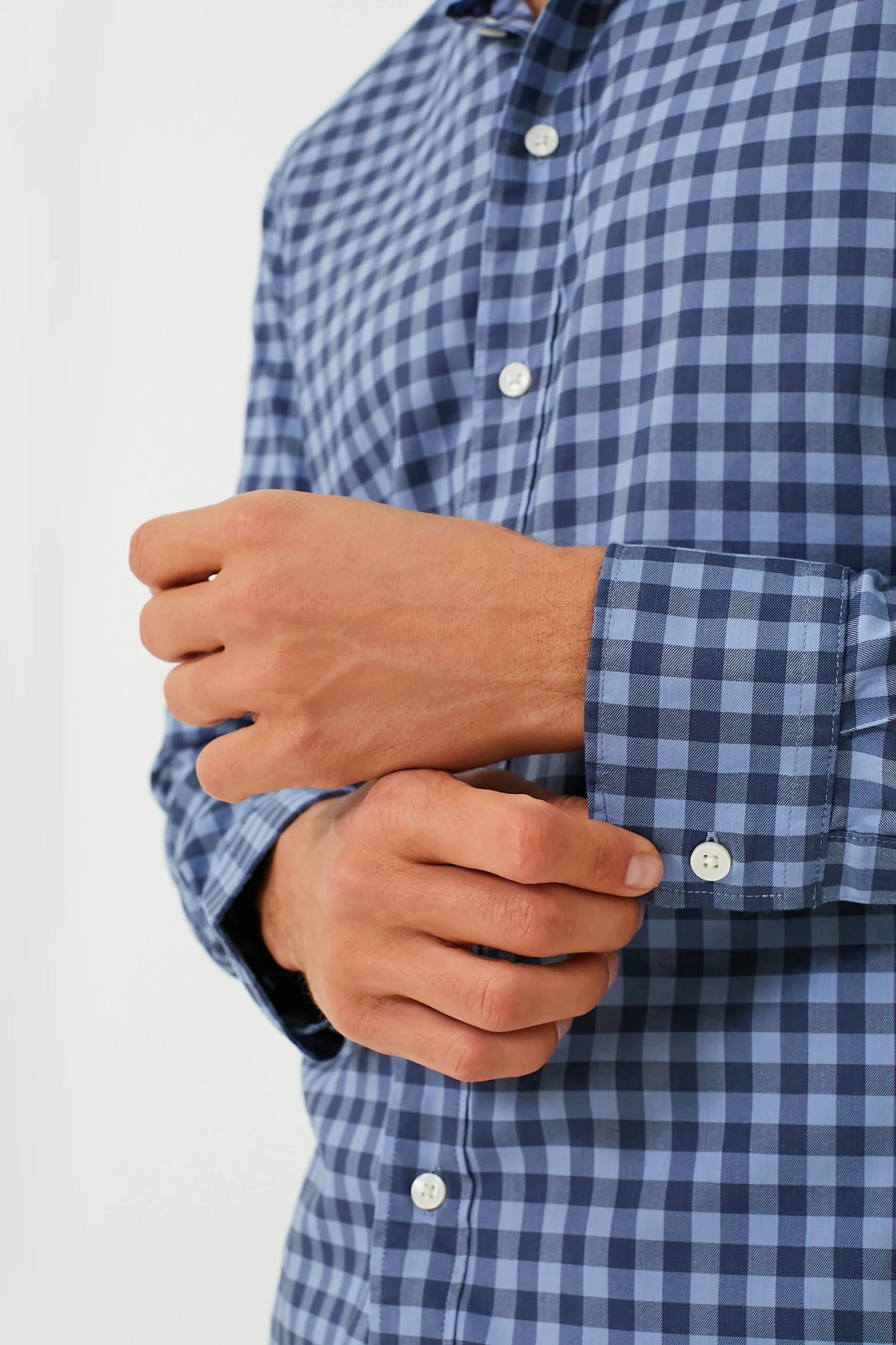 Navy Skies Check Movement Shirt 7 Navy Skies Check Movement Shirt - Image 5