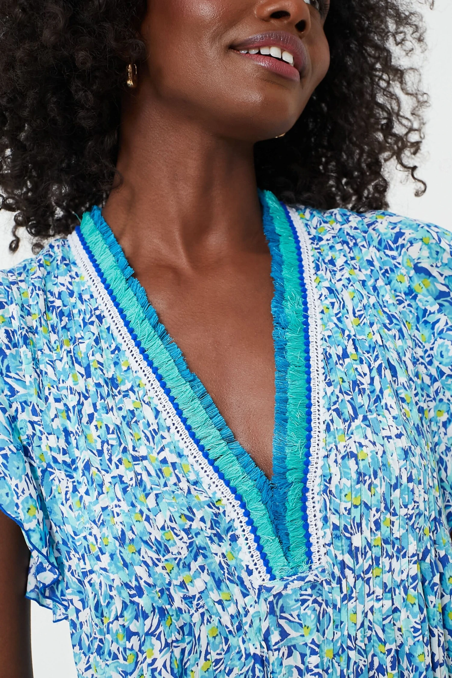 Blue Ocean Flowers Sasha Mini Dress 7 Blue Ocean Flowers Sasha Mini Dress - Image 5