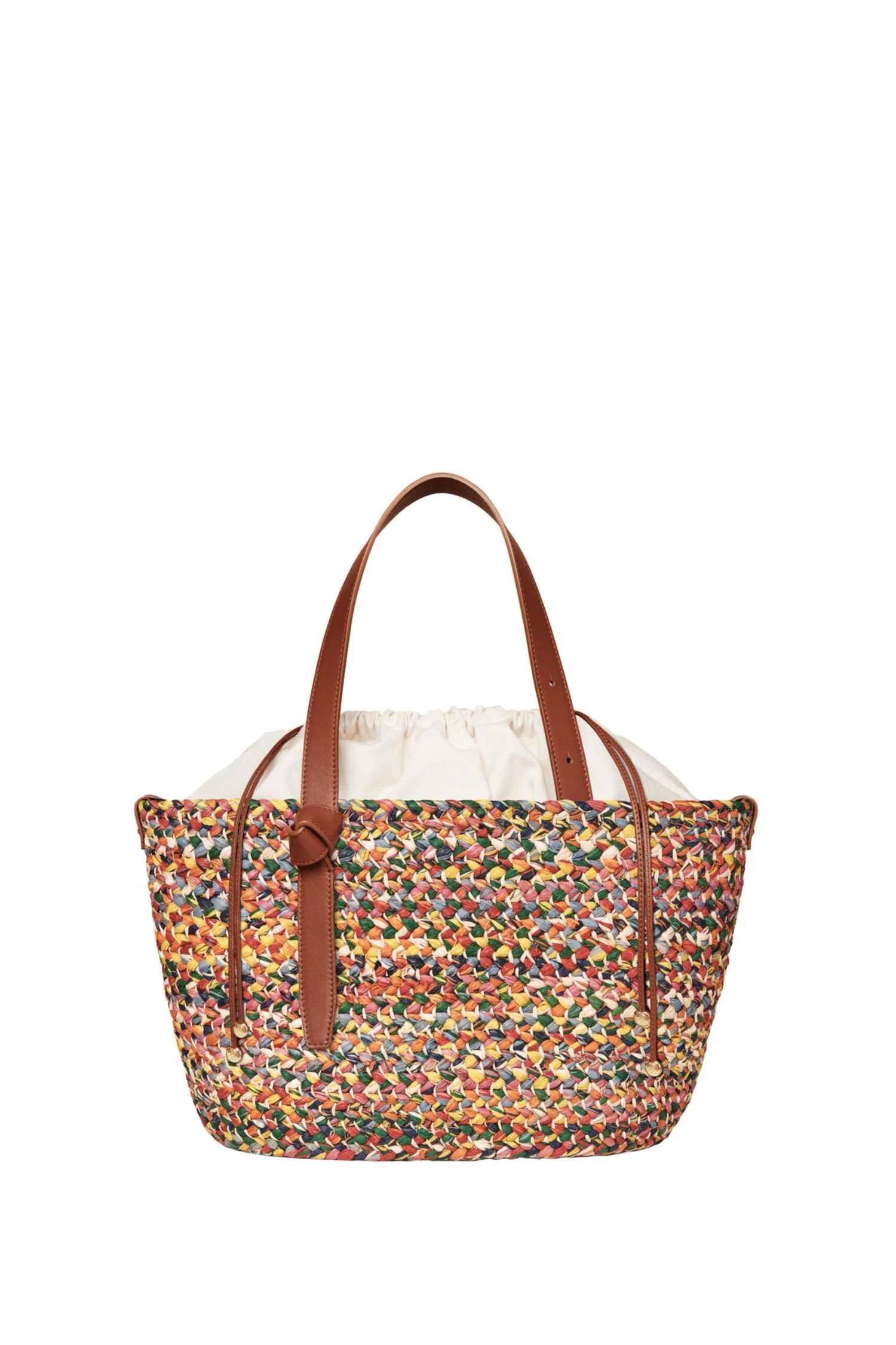 Rainbow Melange Raffia Tote 3 Rainbow Melange Raffia Tote
