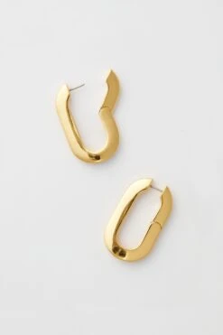 Gold Mega U-Link Earrings