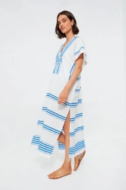 Eshe Blue V Neck Caftan -Urban Motion yLFc53VQCja3iZnEMp5pgDSN8u0sz8RU 1