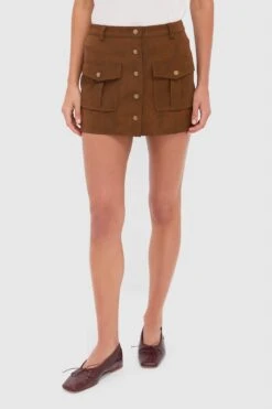 Brown Eloise Mini Skirt
