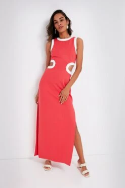 Staud Hibiscus And White Dolce Dress