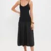 Black Mixed Media Drop Waist Ayden Midi Dress -Urban Motion zsXgGHKA5sDctFq7Ycg0p44teO6szlzA 1