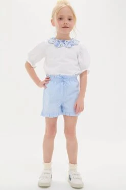 Light Blue Flores Cotton Girls Shorts -Urban Motion zumWPd2PXmhYKV9yDQLtaLHMaYMDWZDs 1