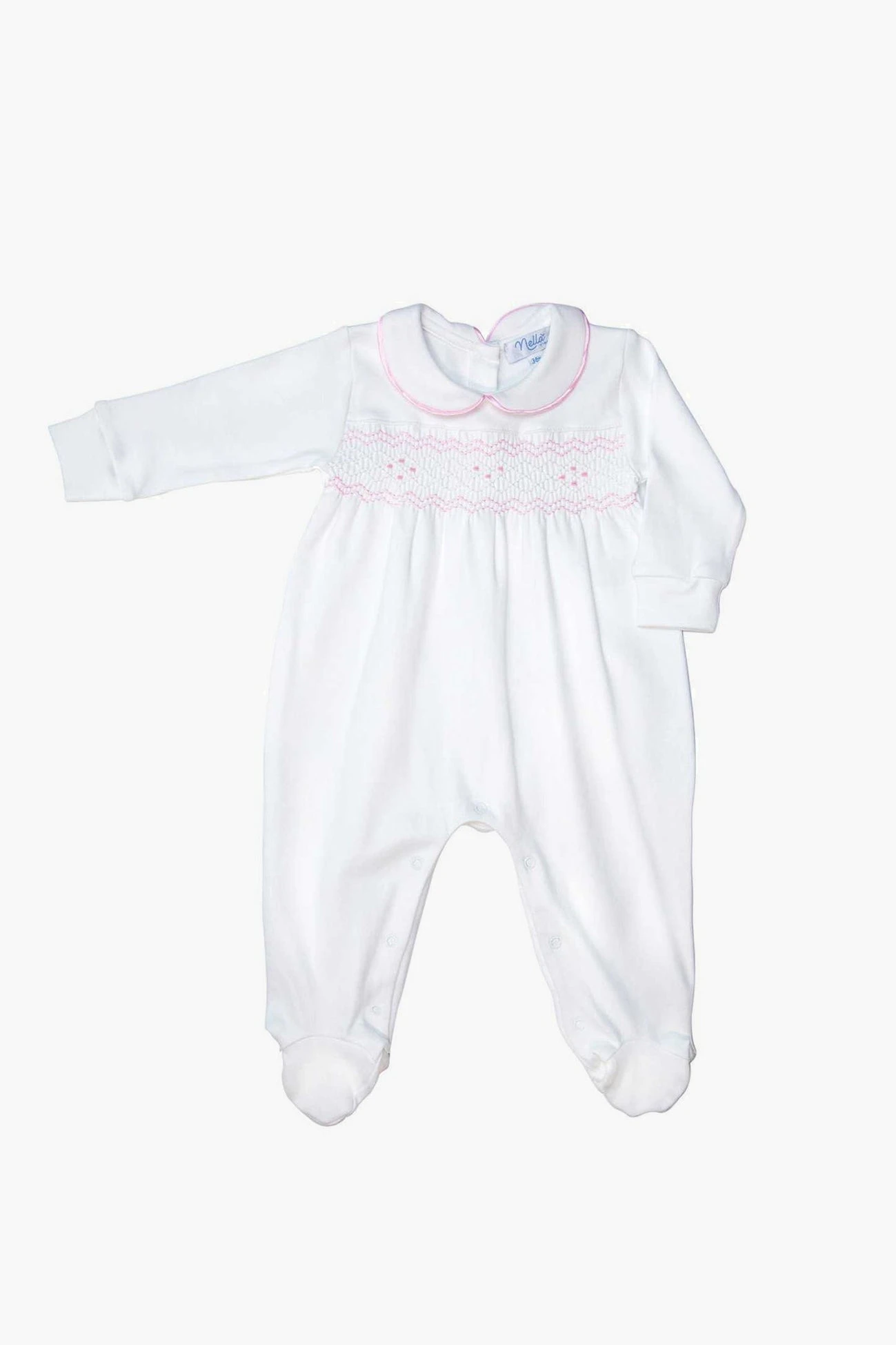 Nella Smocked Girl Footie 3 Nella Smocked Girl Footie