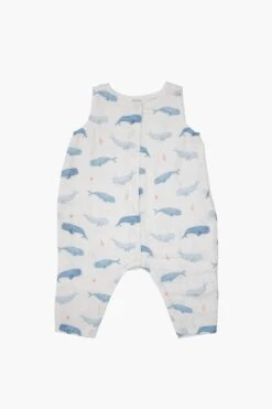 Whale Hello There Sleeveless Romper